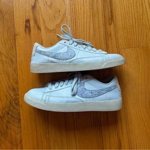 Light blue and grey Nike blazer low ‘77 women’s size 8.5